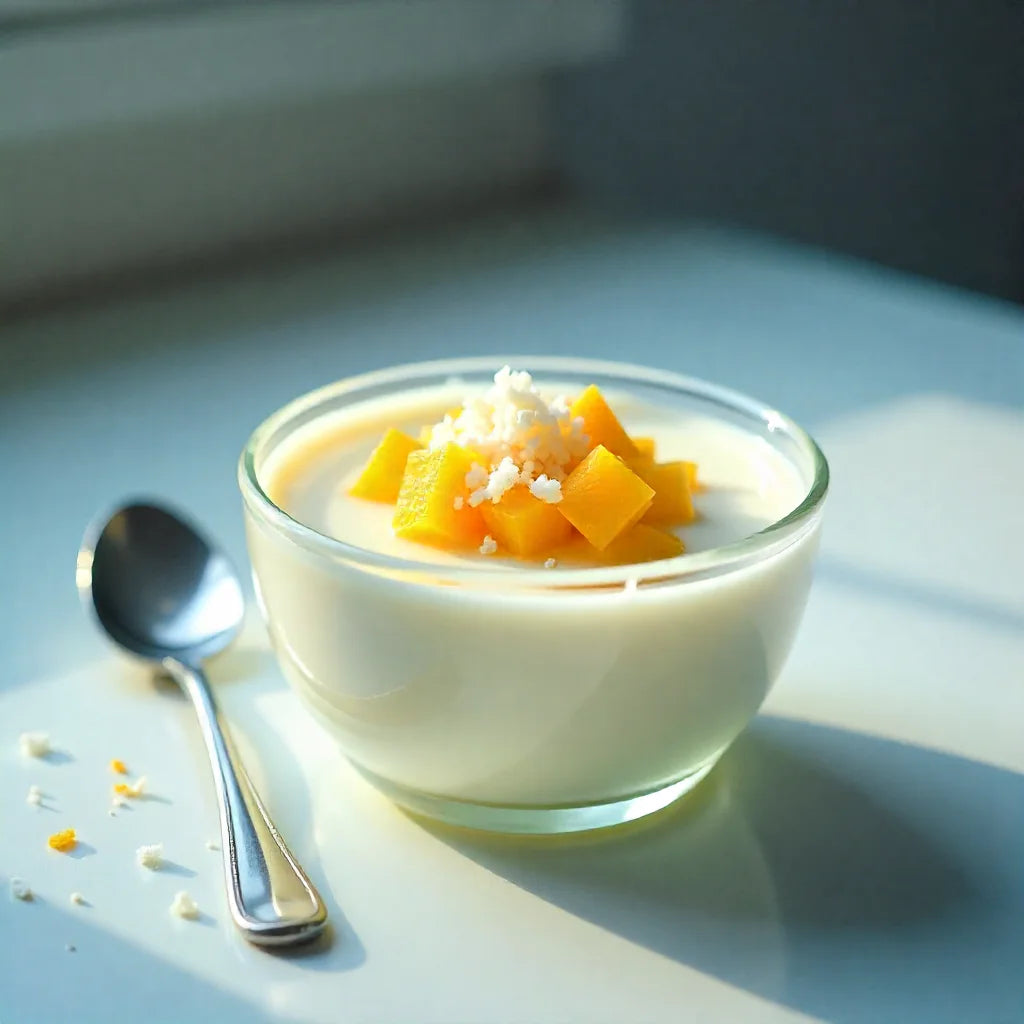 Flan protéiné sans cuisson à la noix de coco : recette healthy et tropicale